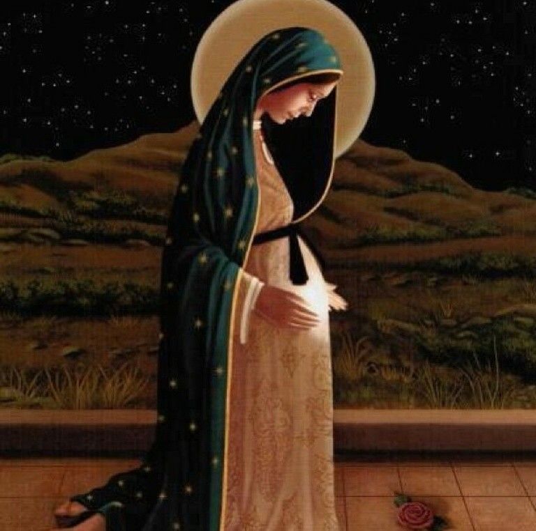 Mary expecting Jesus
