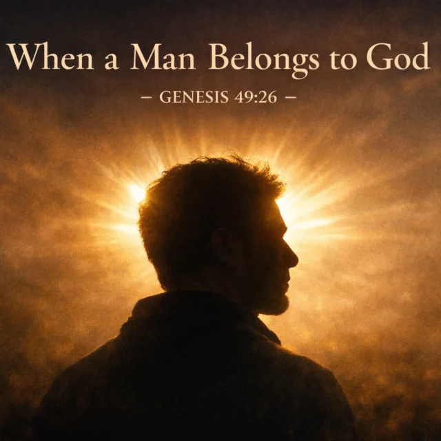 Silhouette of a man symbolizing the blessing placed on the head of Joseph in Genesis 49:26